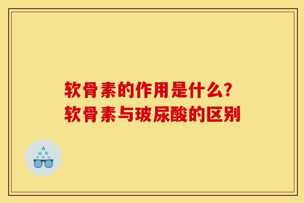 软骨素的作用是什么？软骨素与玻尿酸的区别