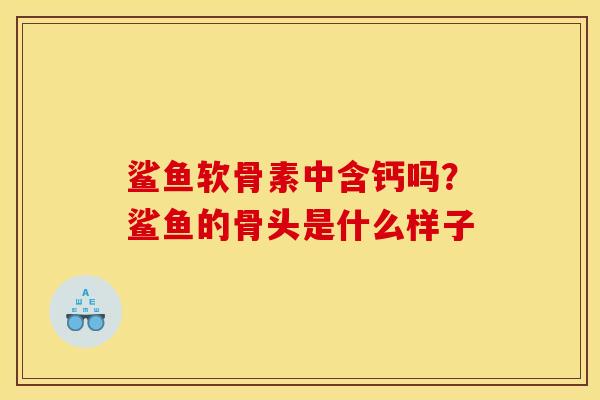 鲨鱼软骨素中含钙吗？鲨鱼的骨头是什么样子
