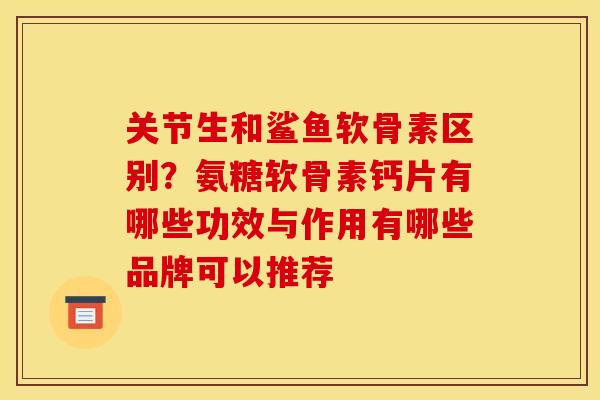 关节生和鲨鱼软骨素区别？氨糖软骨素钙片有哪些功效与作用有哪些品牌可以推荐