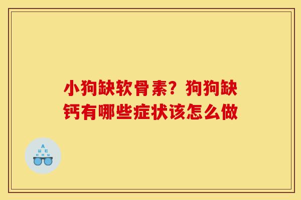 小狗缺软骨素？狗狗缺钙有哪些症状该怎么做