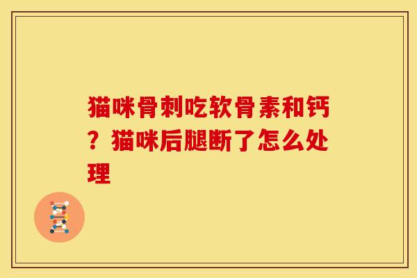 猫咪骨刺吃软骨素和钙？猫咪后腿断了怎么处理