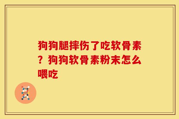 狗狗腿摔伤了吃软骨素？狗狗软骨素粉末怎么喂吃