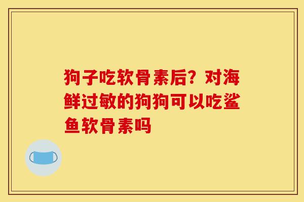 狗子吃软骨素后？对海鲜过敏的狗狗可以吃鲨鱼软骨素吗