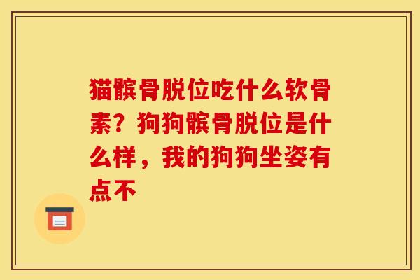 猫髌骨脱位吃什么软骨素？狗狗髌骨脱位是什么样，我的狗狗坐姿有点不