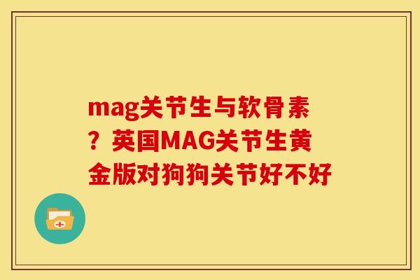 mag关节生与软骨素？英国MAG关节生黄金版对狗狗关节好不好