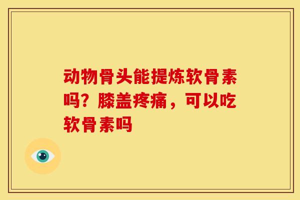 动物骨头能提炼软骨素吗？膝盖疼痛，可以吃软骨素吗