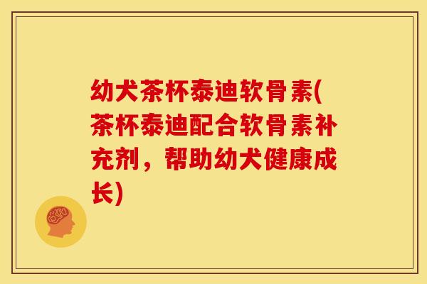 幼犬茶杯泰迪软骨素(茶杯泰迪配合软骨素补充剂，帮助幼犬健康成长)