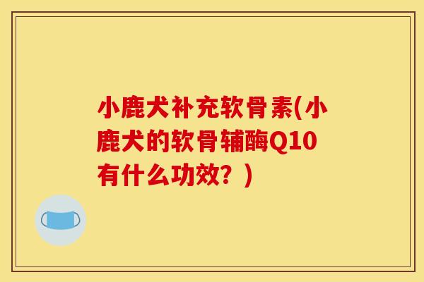 小鹿犬补充软骨素(小鹿犬的软骨辅酶Q10有什么功效？)