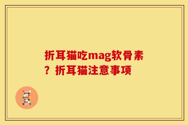 折耳猫吃mag软骨素？折耳猫注意事项