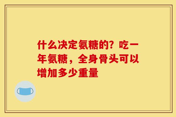 什么决定氨糖的？吃一年氨糖，全身骨头可以增加多少重量