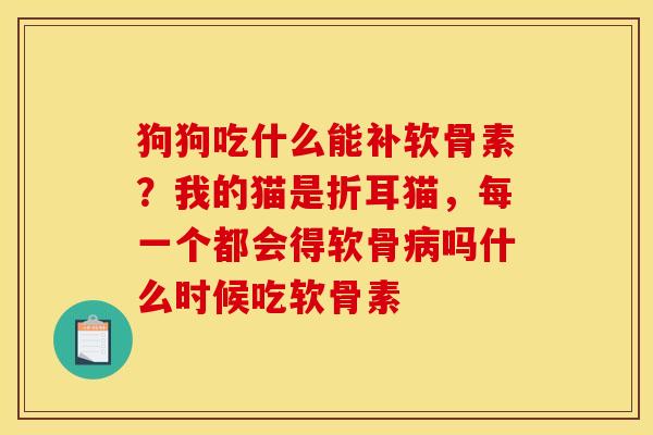 狗狗吃什么能补软骨素？我的猫是折耳猫，每一个都会得软骨病吗什么时候吃软骨素