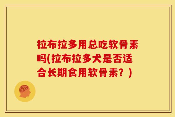拉布拉多用总吃软骨素吗(拉布拉多犬是否适合长期食用软骨素？)