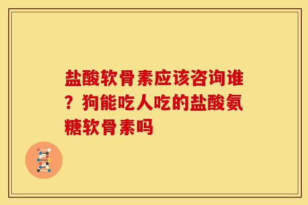 盐酸软骨素应该咨询谁？狗能吃人吃的盐酸氨糖软骨素吗