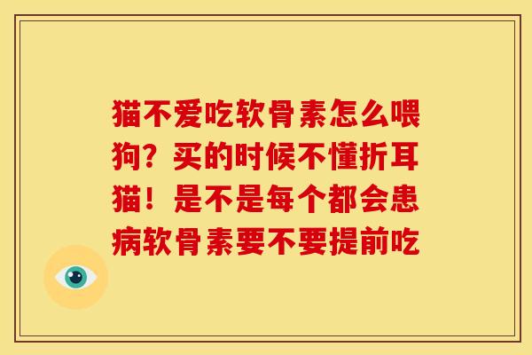 猫不爱吃软骨素怎么喂狗？买的时候不懂折耳猫！是不是每个都会患病软骨素要不要提前吃