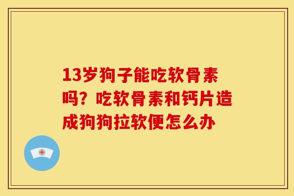 13岁狗子能吃软骨素吗？吃软骨素和钙片造成狗狗拉软便怎么办