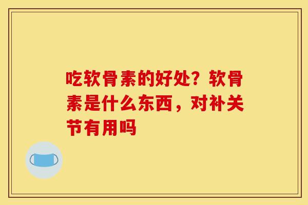 吃软骨素的好处？软骨素是什么东西，对补关节有用吗