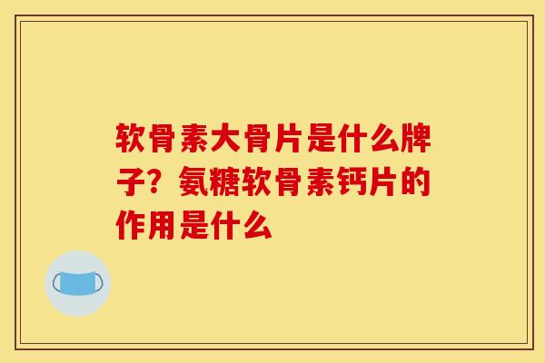 软骨素大骨片是什么牌子？氨糖软骨素钙片的作用是什么