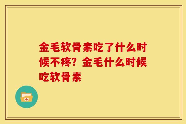 金毛软骨素吃了什么时候不疼？金毛什么时候吃软骨素