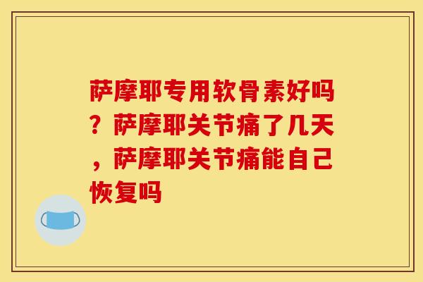 萨摩耶专用软骨素好吗？萨摩耶关节痛了几天，萨摩耶关节痛能自己恢复吗