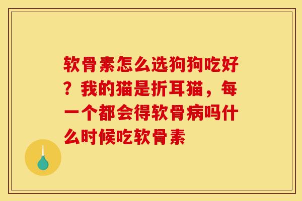 软骨素怎么选狗狗吃好？我的猫是折耳猫，每一个都会得软骨病吗什么时候吃软骨素