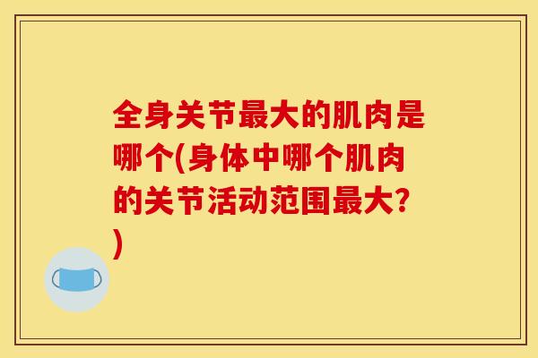 全身关节最大的肌肉是哪个(身体中哪个肌肉的关节活动范围最大？)