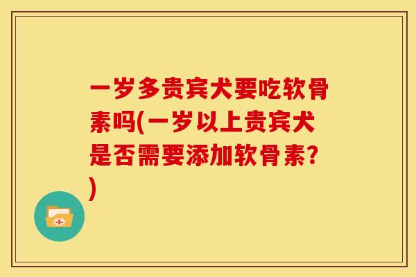 一岁多贵宾犬要吃软骨素吗(一岁以上贵宾犬是否需要添加软骨素？)
