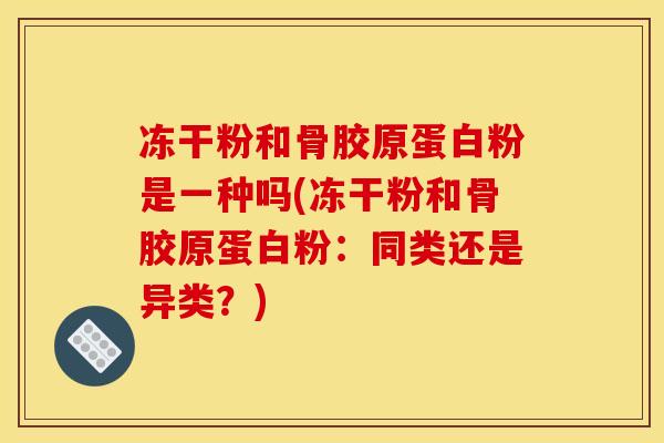 冻干粉和骨胶原蛋白粉是一种吗(冻干粉和骨胶原蛋白粉：同类还是异类？)
