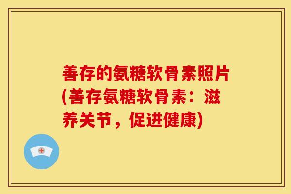 善存的氨糖软骨素照片(善存氨糖软骨素：滋养关节，促进健康)