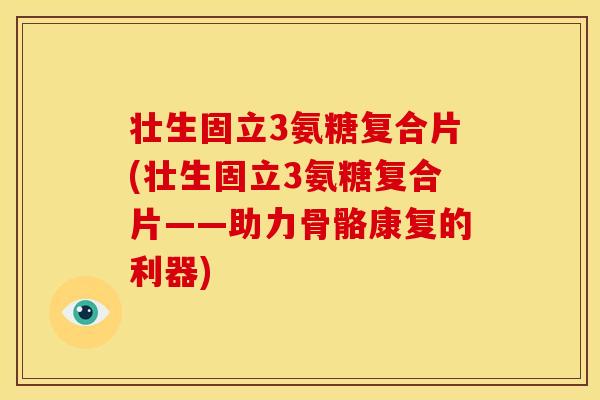 壮生固立3氨糖复合片(壮生固立3氨糖复合片——助力骨骼康复的利器)