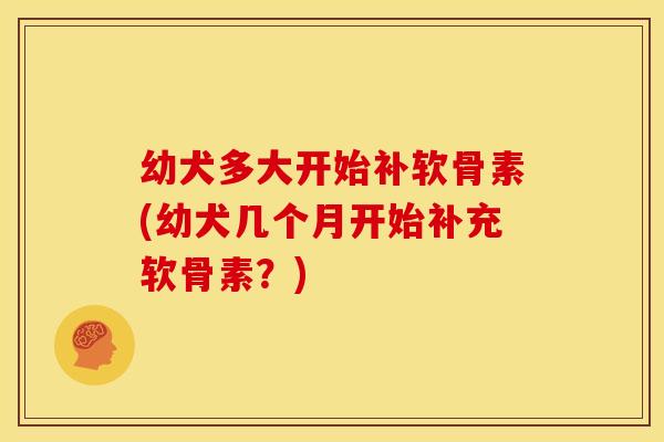 幼犬多大开始补软骨素(幼犬几个月开始补充软骨素？)