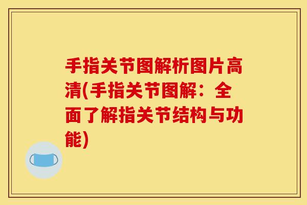 手指关节图解析图片高清(手指关节图解：全面了解指关节结构与功能)