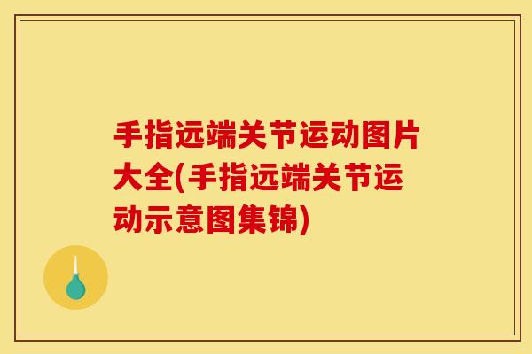 手指远端关节运动图片大全(手指远端关节运动示意图集锦)