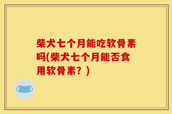 柴犬七个月能吃软骨素吗(柴犬七个月能否食用软骨素？)