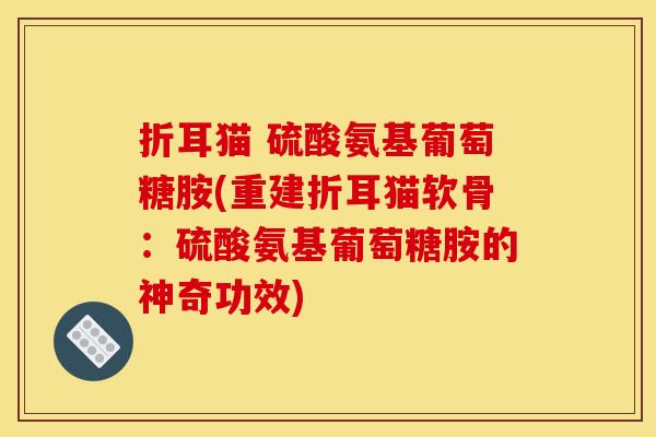 折耳猫 硫酸氨基葡萄糖胺(重建折耳猫软骨：硫酸氨基葡萄糖胺的神奇功效)