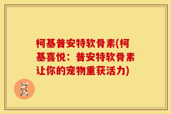 柯基普安特软骨素(柯基喜悦：普安特软骨素让你的宠物重获活力)