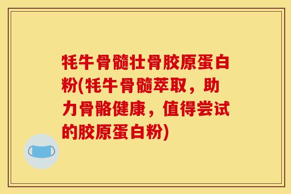 牦牛骨髓壮骨胶原蛋白粉(牦牛骨髓萃取，助力骨骼健康，值得尝试的胶原蛋白粉)