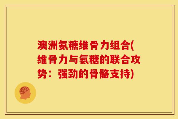 澳洲氨糖维骨力组合(维骨力与氨糖的联合攻势：强劲的骨骼支持)