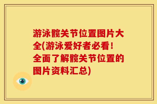 游泳髋关节位置图片大全(游泳爱好者必看！全面了解髋关节位置的图片资料汇总)