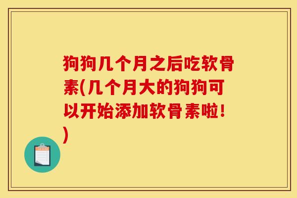 狗狗几个月之后吃软骨素(几个月大的狗狗可以开始添加软骨素啦！)