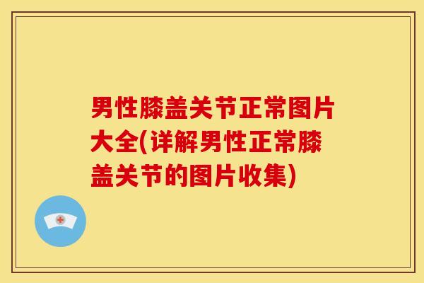 男性膝盖关节正常图片大全(详解男性正常膝盖关节的图片收集)