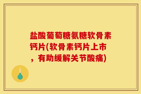 盐酸葡萄糖氨糖软骨素钙片(软骨素钙片上市，有助缓解关节酸痛)