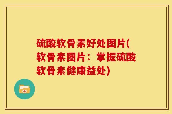硫酸软骨素好处图片(软骨素图片：掌握硫酸软骨素健康益处)
