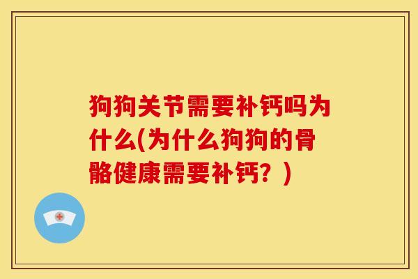 狗狗关节需要补钙吗为什么(为什么狗狗的骨骼健康需要补钙？)