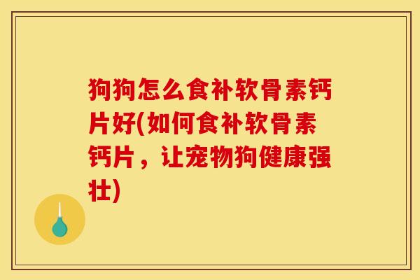 狗狗怎么食补软骨素钙片好(如何食补软骨素钙片，让宠物狗健康强壮)