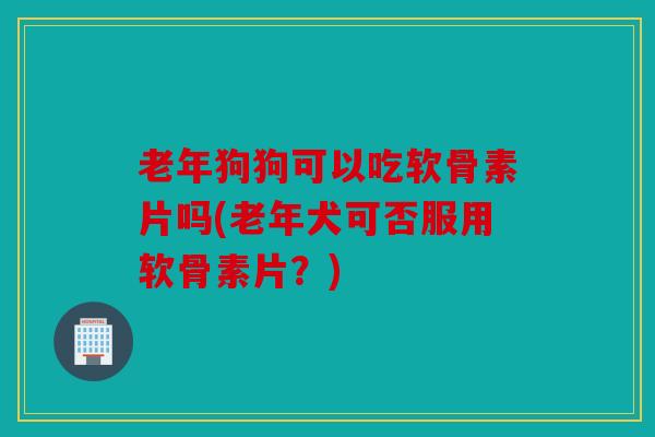 老年狗狗可以吃软骨素片吗(老年犬可否服用软骨素片？)