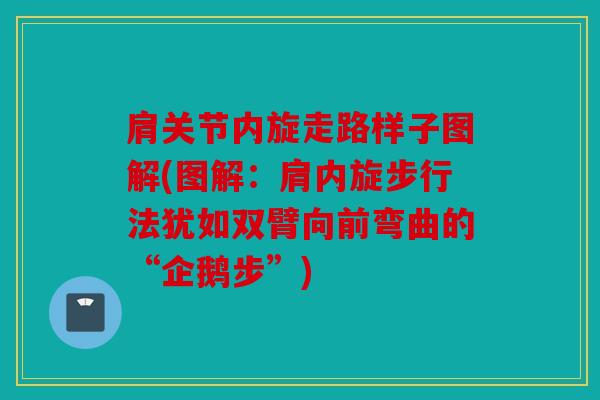 肩关节内旋走路样子图解(图解：肩内旋步行法犹如双臂向前弯曲的“企鹅步”)