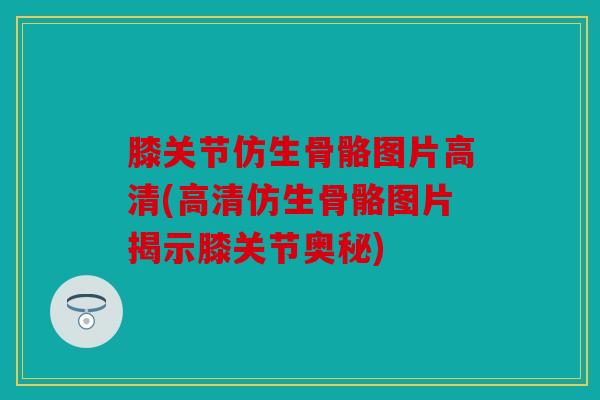 膝关节仿生骨骼图片高清(高清仿生骨骼图片揭示膝关节奥秘)