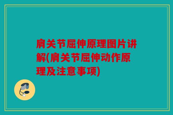 肩关节屈伸原理图片讲解(肩关节屈伸动作原理及注意事项)