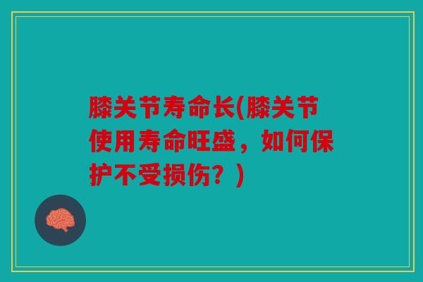 膝关节寿命长(膝关节使用寿命旺盛，如何保护不受损伤？)