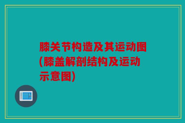 膝关节构造及其运动图(膝盖解剖结构及运动示意图)